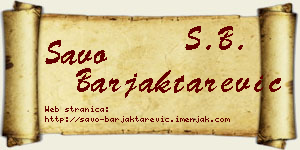 Savo Barjaktarević vizit kartica